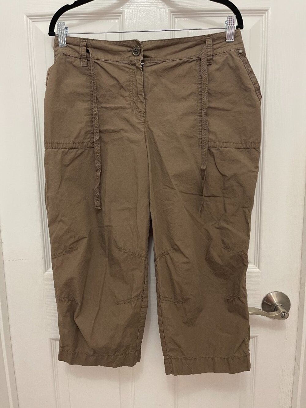 Ann Taylor Signature Fit Crop Cargo Pants Brown Size 14